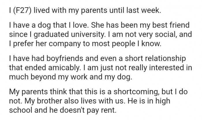 Woman makes her parents homeless because they kicked her dog